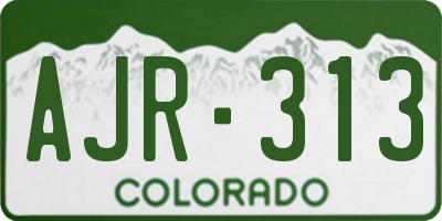 CO license plate AJR313