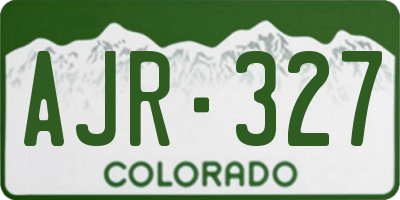 CO license plate AJR327