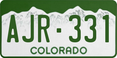 CO license plate AJR331