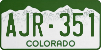 CO license plate AJR351