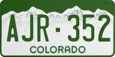 CO license plate AJR352
