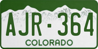 CO license plate AJR364