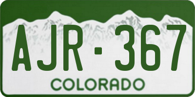 CO license plate AJR367
