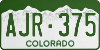 CO license plate AJR375
