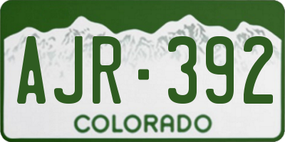 CO license plate AJR392