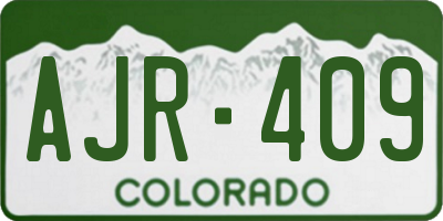 CO license plate AJR409