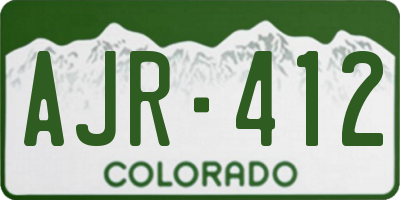 CO license plate AJR412