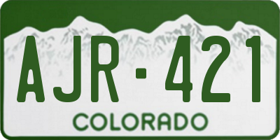 CO license plate AJR421