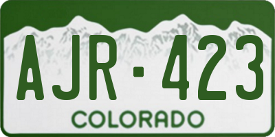 CO license plate AJR423