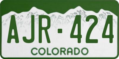 CO license plate AJR424