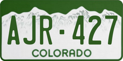 CO license plate AJR427