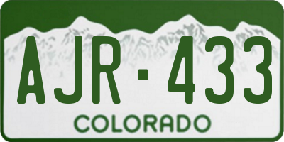 CO license plate AJR433