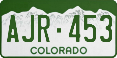 CO license plate AJR453