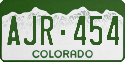CO license plate AJR454