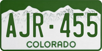 CO license plate AJR455