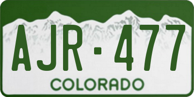 CO license plate AJR477