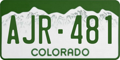 CO license plate AJR481