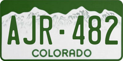 CO license plate AJR482