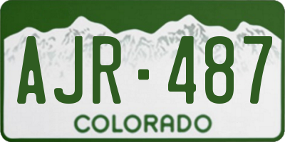 CO license plate AJR487