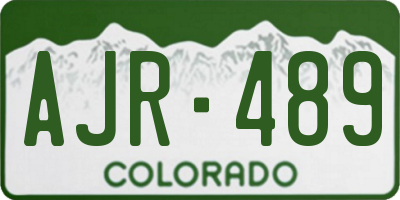 CO license plate AJR489