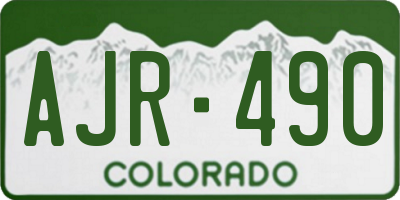 CO license plate AJR490