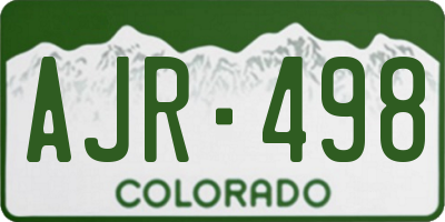 CO license plate AJR498