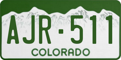 CO license plate AJR511