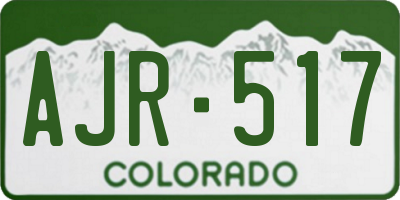 CO license plate AJR517