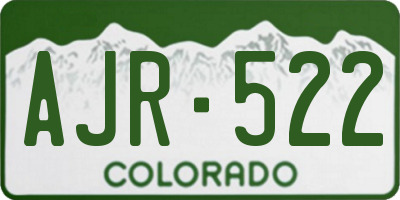 CO license plate AJR522