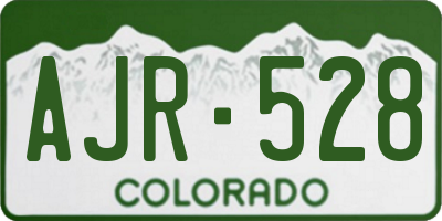 CO license plate AJR528