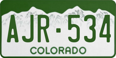 CO license plate AJR534