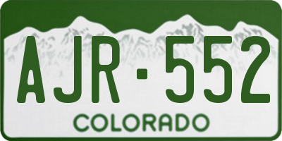 CO license plate AJR552