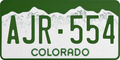 CO license plate AJR554