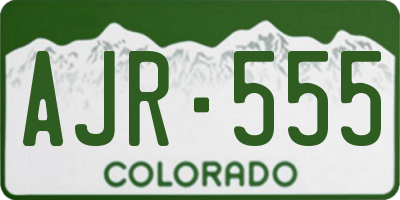 CO license plate AJR555