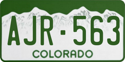 CO license plate AJR563