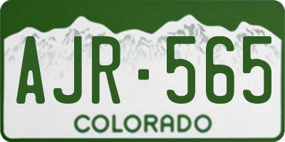 CO license plate AJR565