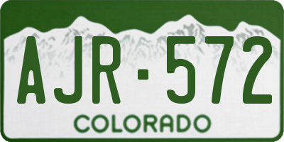 CO license plate AJR572