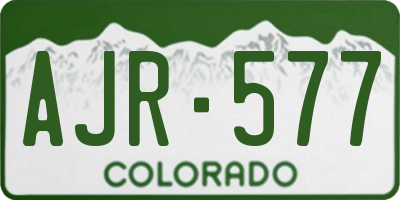 CO license plate AJR577