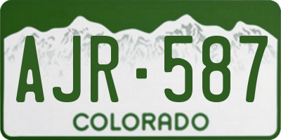 CO license plate AJR587