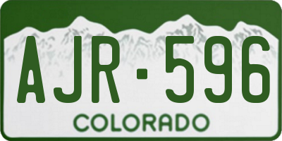 CO license plate AJR596