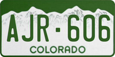 CO license plate AJR606