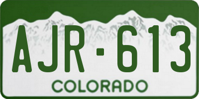 CO license plate AJR613