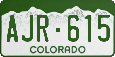 CO license plate AJR615