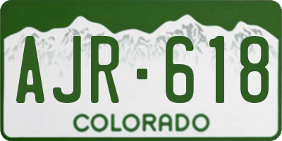 CO license plate AJR618