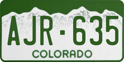 CO license plate AJR635