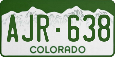 CO license plate AJR638