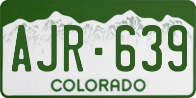 CO license plate AJR639