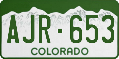 CO license plate AJR653