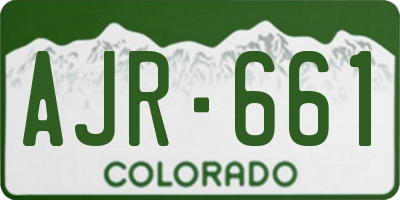 CO license plate AJR661