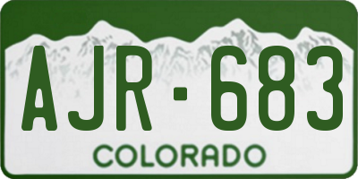 CO license plate AJR683